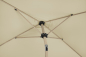 Preview: Schneider Stahl Kurbelschirm Cordoba 230x150cm knickbar Stock 38mm Natur